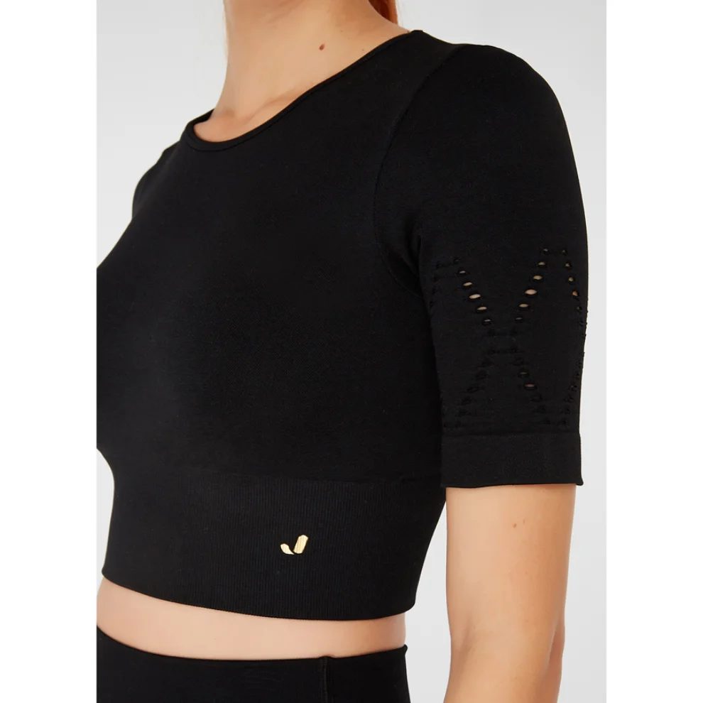 Jerf - Naples Kısa Kol Crop Top Econyl