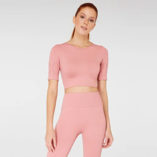 Jerf - Naples Kısa Kol Crop Top Econyl