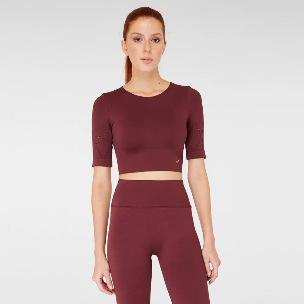 Jerf - Naples Kısa Kol Crop Top Econyl