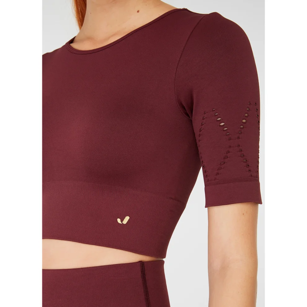 Jerf - Naples Kısa Kol Crop Top Econyl