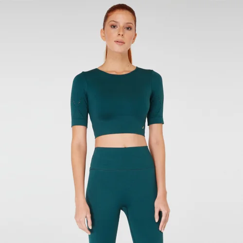 Jerf - Naples Kısa Kol Crop Top Econyl