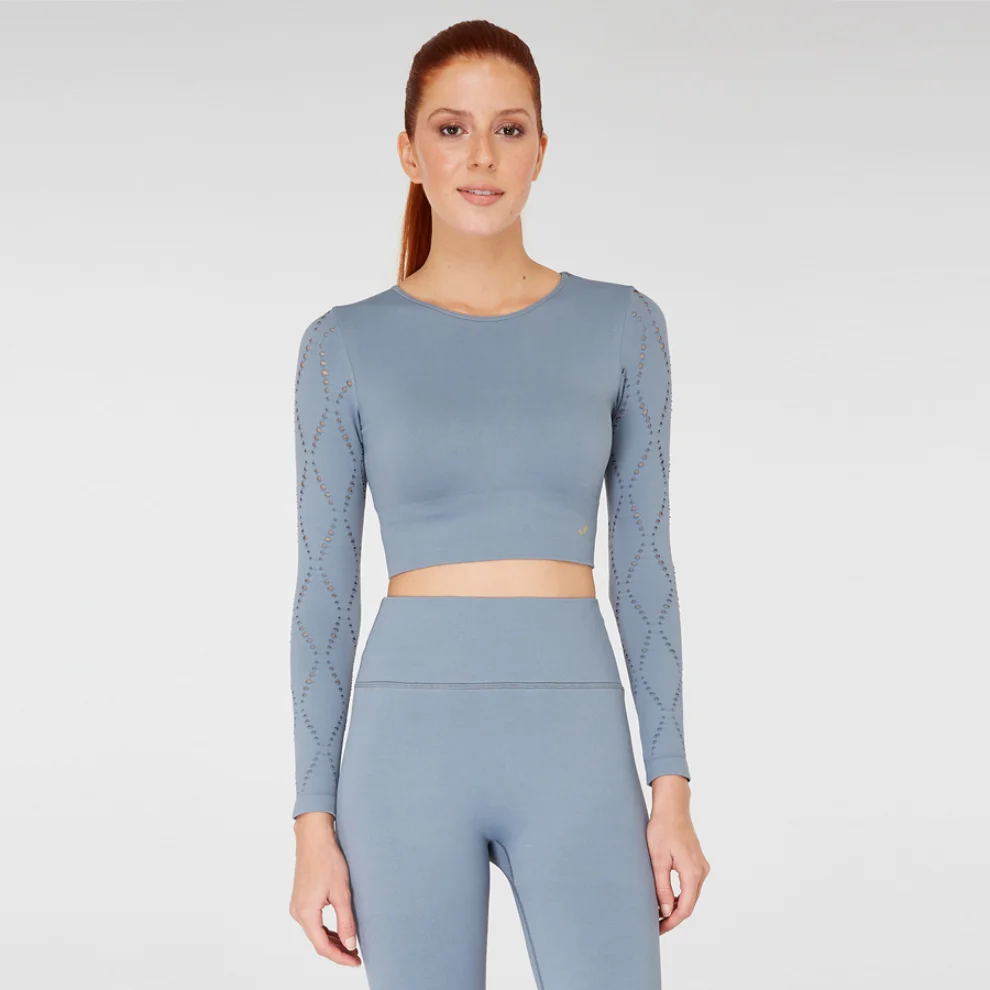 Jerf - Naples Uzun Kol Crop Top Econyl