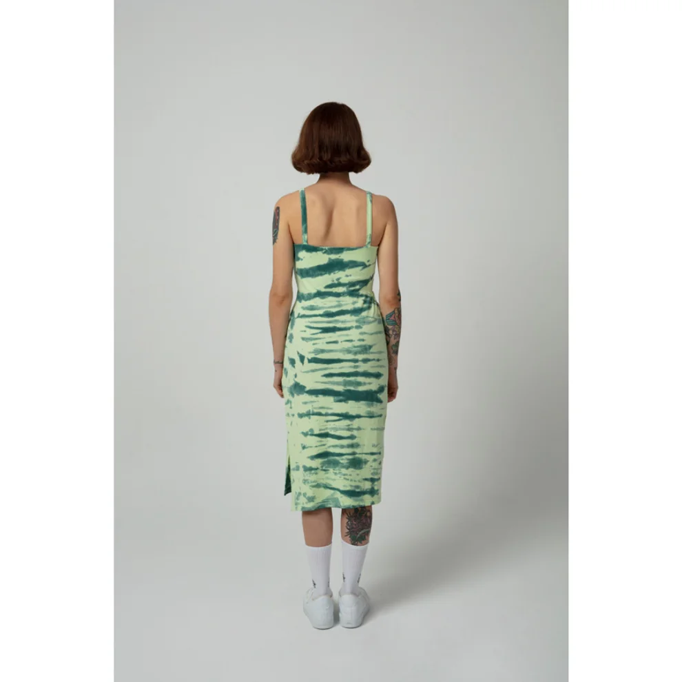 Fifty Pieces - Tye-Dye Midi Dress with a Slit