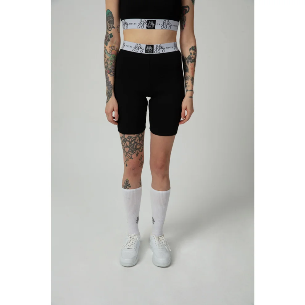 Fifty Pieces - Ribbed Biker Shorts