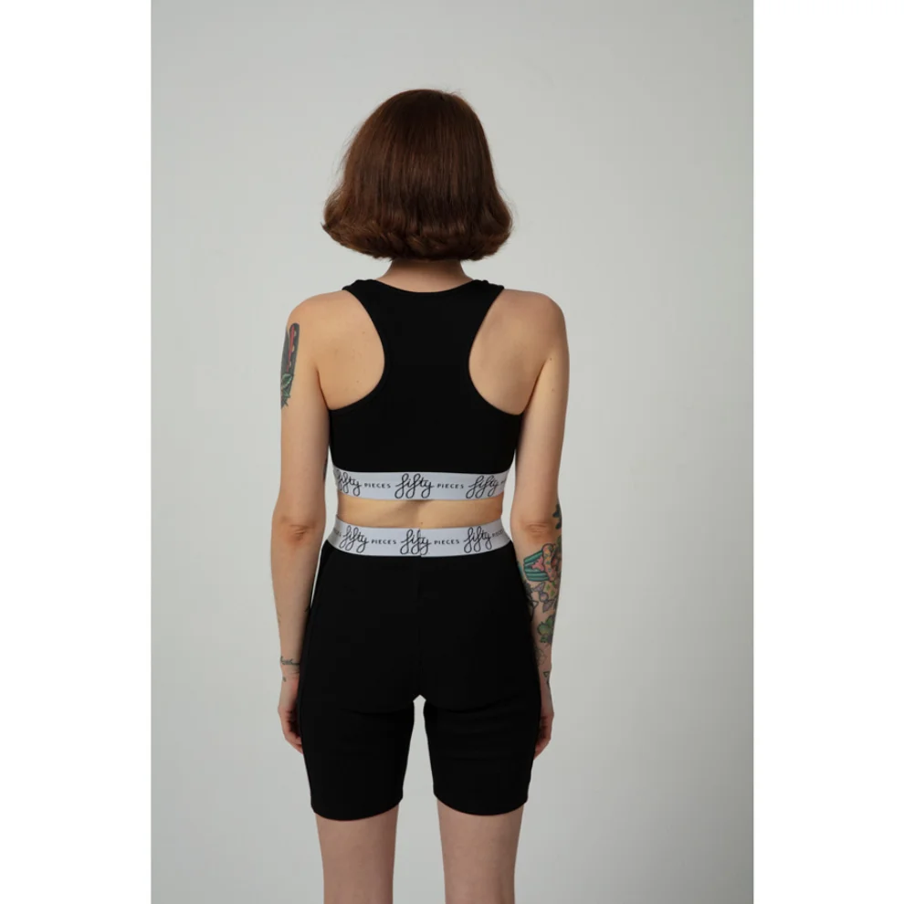 Fifty Pieces - Ribbed Biker Shorts