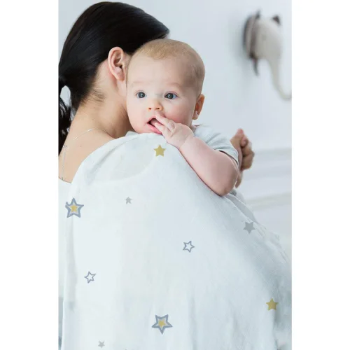 Bebek ve Herşey - Stars / Picky Baby Single Organic Muslin