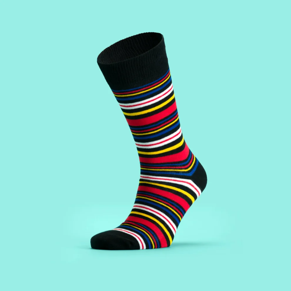 EKRIA - Colorful Striped Ancient Egyptian Socks