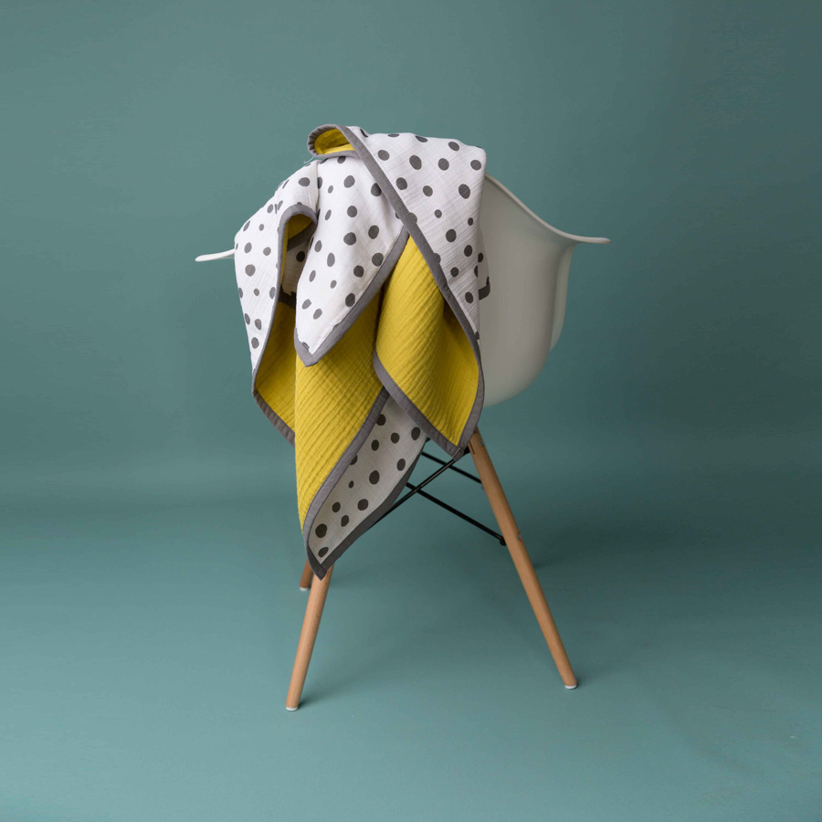 Bebe Bellota Dots 6 Katlı Organik Müslin Bebek