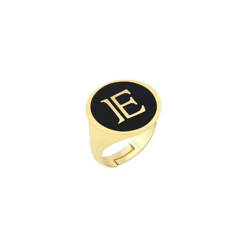 Linya Jewellery - Enamel Letter ring - Letter E