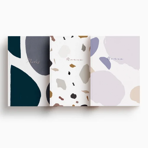 Atelier I 2n - Blue-Fairytale-Terrazzo Set of 6 Notebook