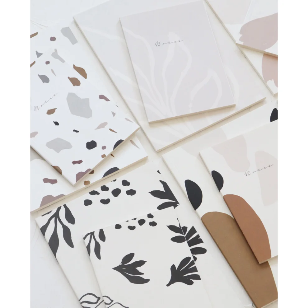 Atelier I 2n - Shapes-April-Nature-Terrazzo Set of 8 Notebook