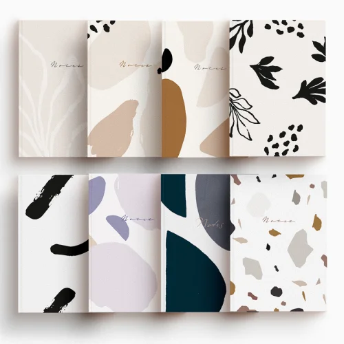 Atelier I 2n - Terrazzo-Shapes-Blue-Fairytale-Roads-April-Soft-Nature Set of 8 Notebook