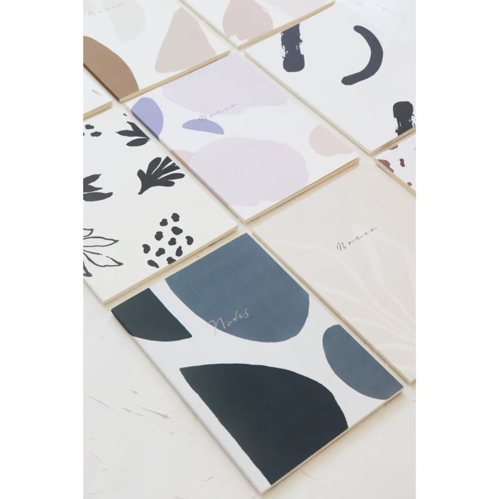 Atelier I 2n - Terrazzo-Shapes-Blue-Fairytale-Roads-April-Soft-Nature 8'li Defter Seti   