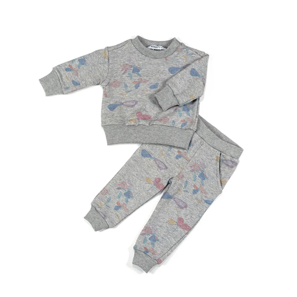 Berkiddo - Butterfly Patterned Tracksuit Set