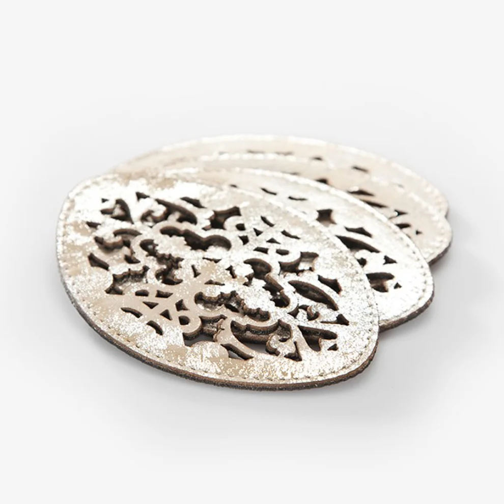 Estetik Decor - Egg Saray Leather Coaster