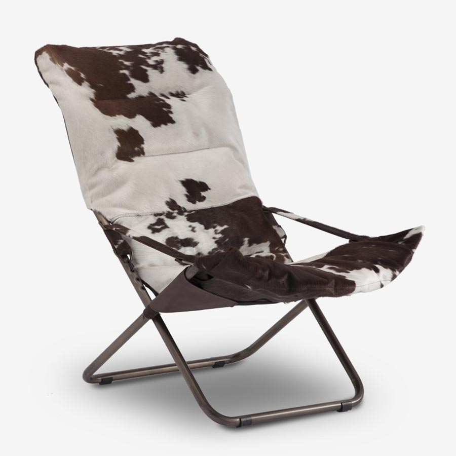 Estetik Decor Comfort Cow Sığır Tüylü Katlanır Koltuk hipicon