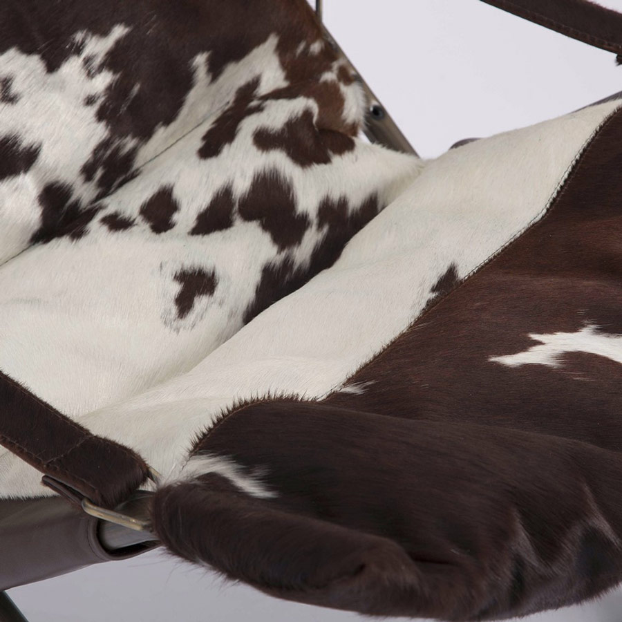 Estetik Decor Comfort Cow Sığır Tüylü Katlanır Koltuk hipicon