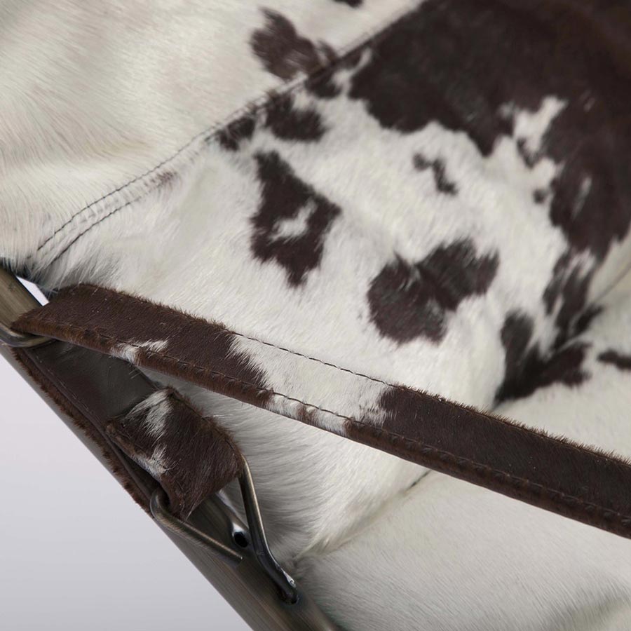 Estetik Decor Comfort Cow Sığır Tüylü Katlanır Koltuk hipicon