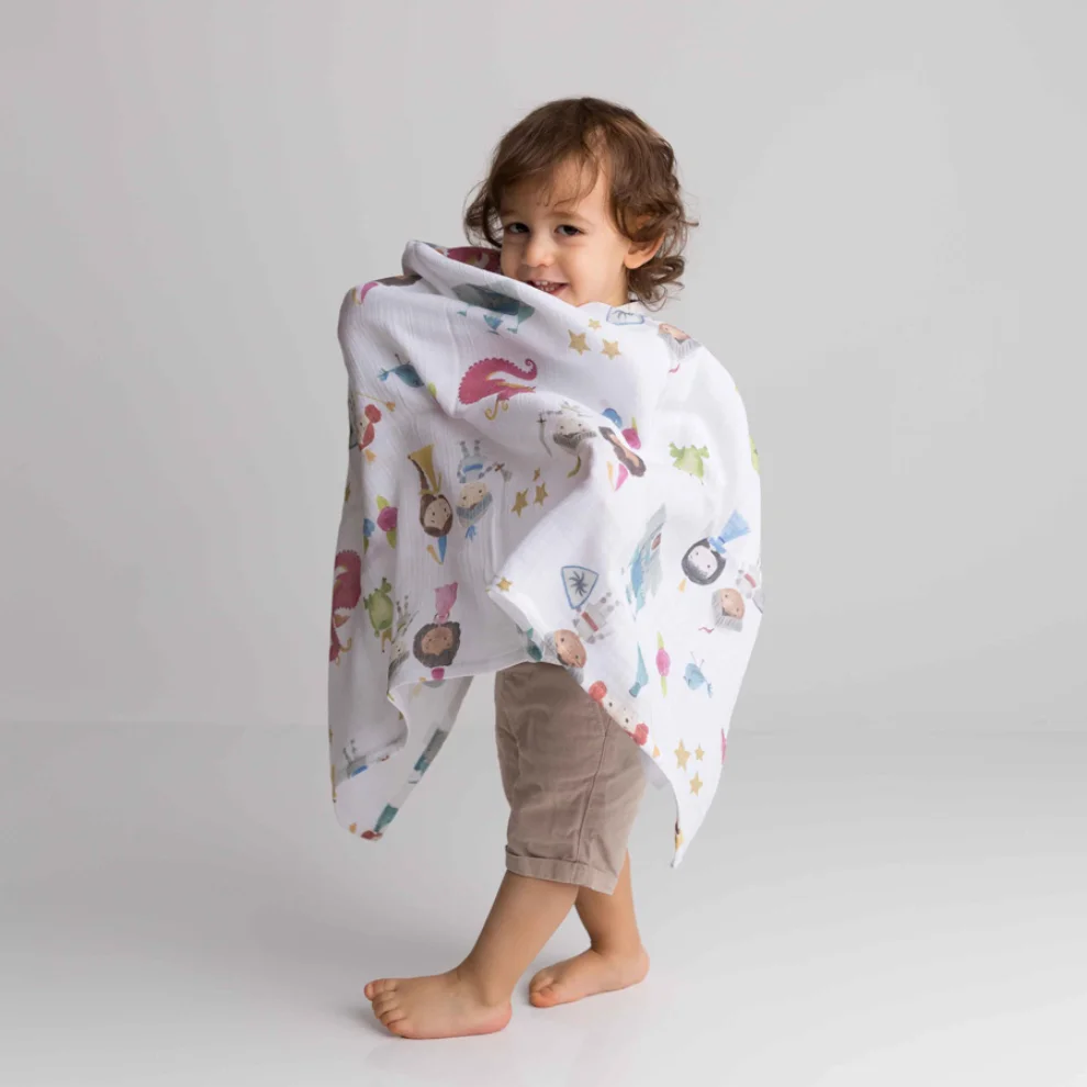 Bebe Bellota - Dragon - 2 Layer Organic Baby Muslın Sweddle