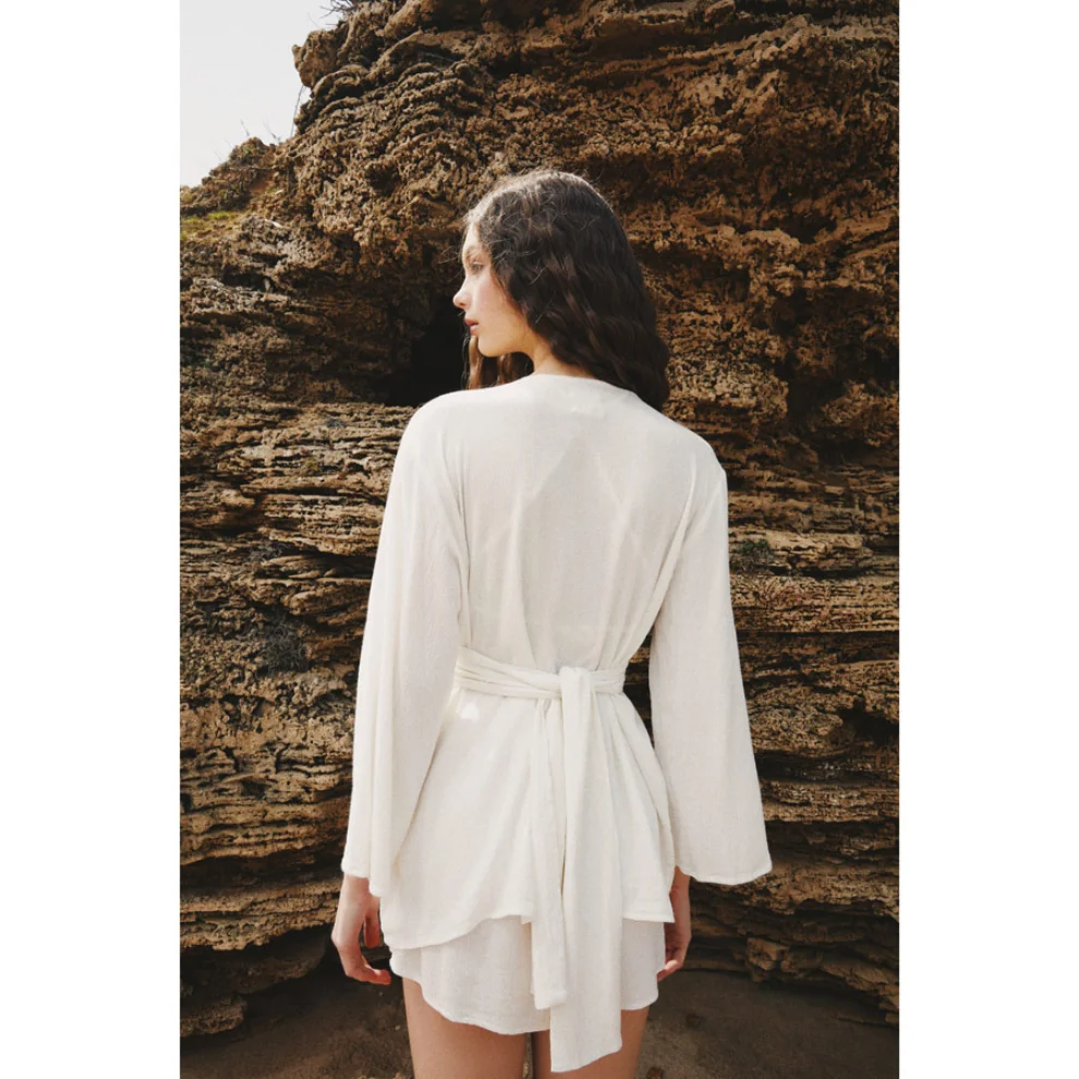 WE OFFICIAL - Crinkled Cotton Kimono