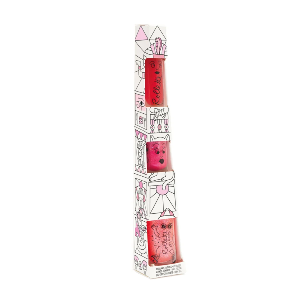 nailmatic - Like An Egyptian Lip Gloss Fraise & Nail Polish Sissi & Body Rollette Fraise