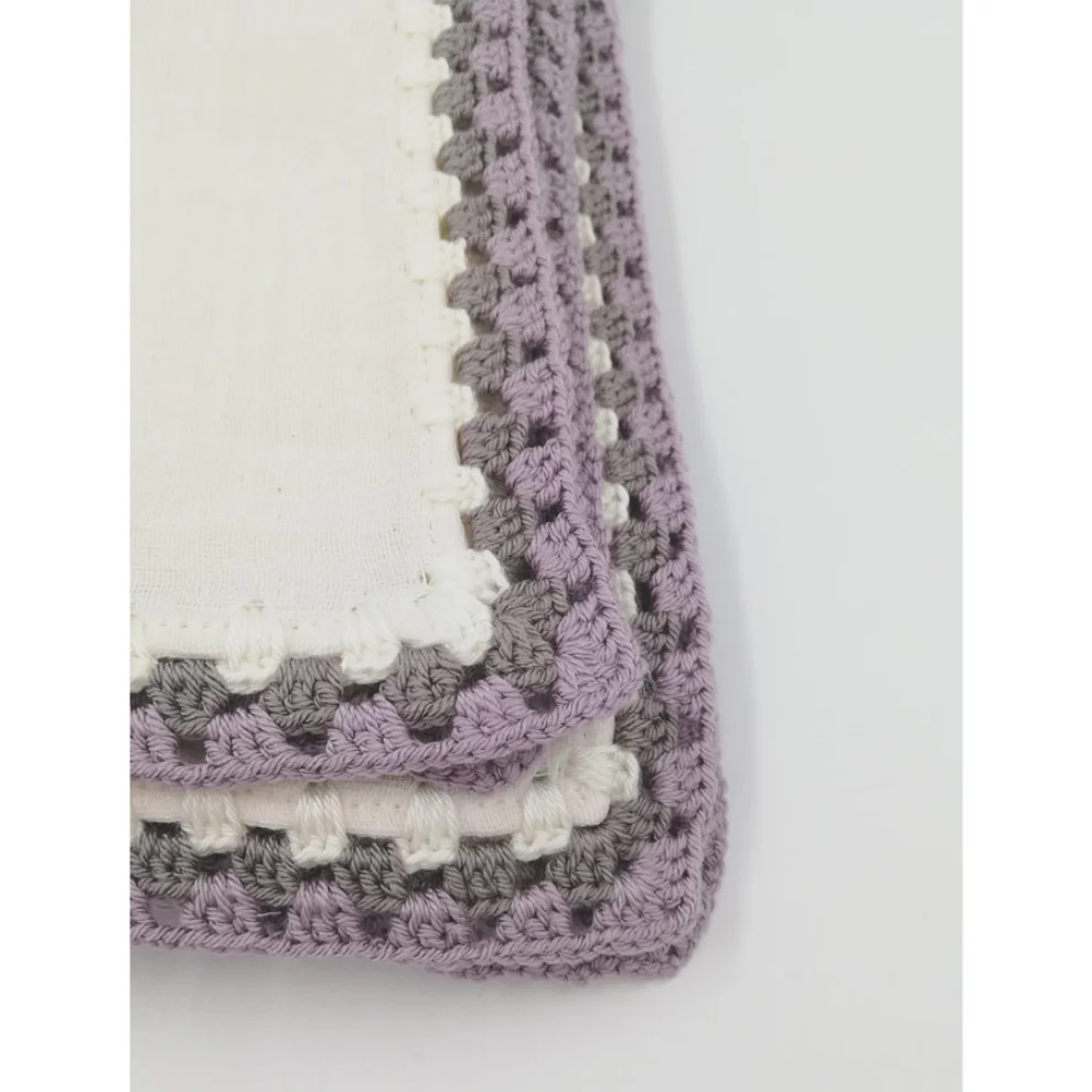 2 Stories - Crochet Organic Muslin Blanket