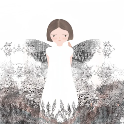 Meral Bilkay Art & Design Studio - Butterfly Girl 03 Fine Art Printing