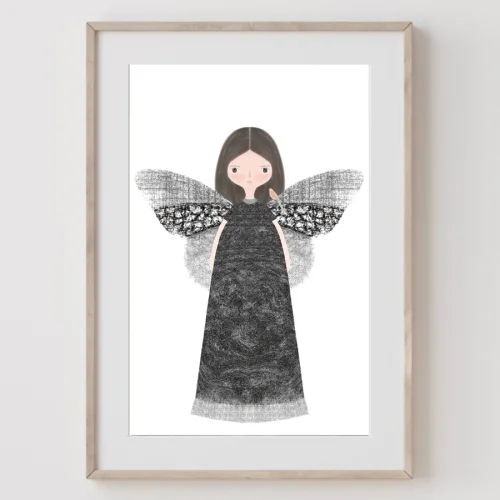 Meral Bilkay Art & Design Studio - Butterfly Girl 06 Fine Art Printing