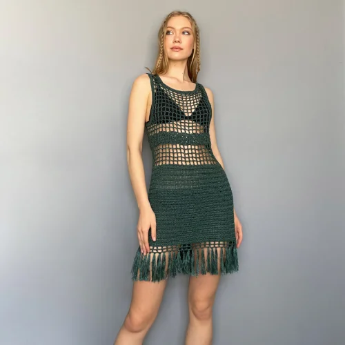 All We Knit - Emerald Cage Dress