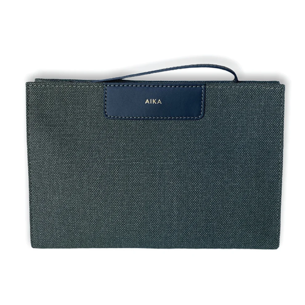 Aika Concept - Deep Sea Green Canvas Clutch