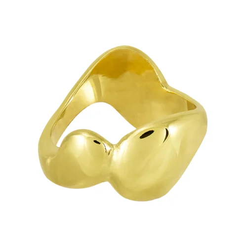 Pikaya Jewellery - In Flow Ring Gold Plated Sterling Silver