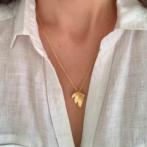 Pikaya Jewellery - Single Luna di Positano Gold Plated Brass Necklace