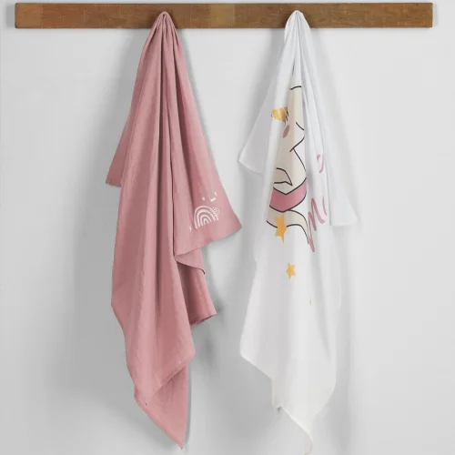 Miespiga - Unicorn 2-Piece Muslin Cover Set