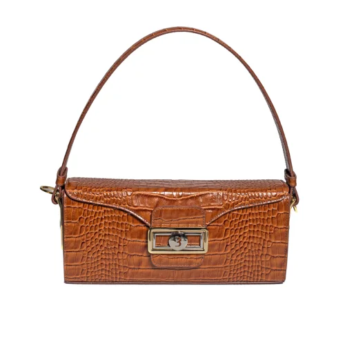 Benati - Pera Tan Croco Hand and Shoulder Bag