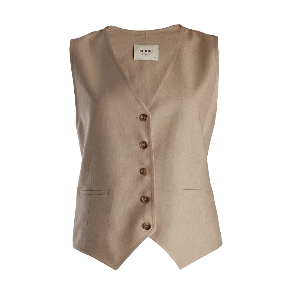 Equpe Studio - V-neck Linen Vest