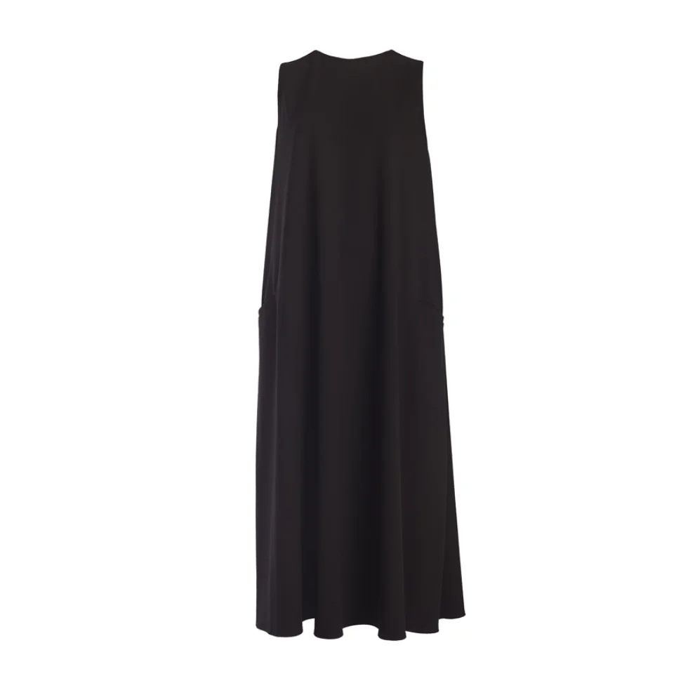 Equpe Studio - Round Collar Crepe Midi Dress