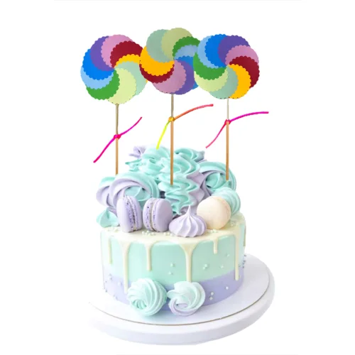 BalinMandalin - Lollipop Cake Topper, 3 in a package