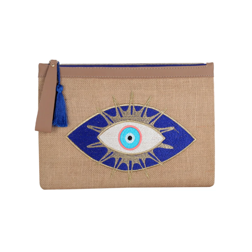 EynaCo - Gold Evil Eye El Çantası