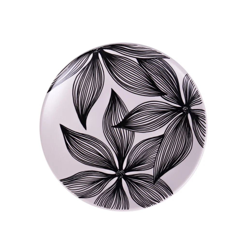 SuGibi - Black Leaves Wall Plates - II