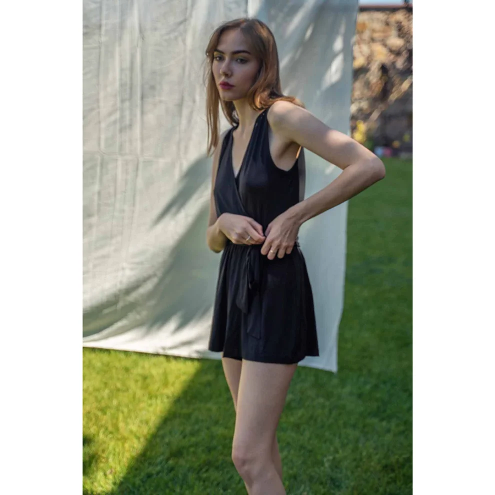 Bed and Beyond	 - Black Short Jumpsuit