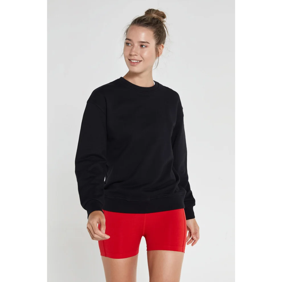 Jerf - Lydney Crew Neck Basic Cotton Sweatshirt Woman