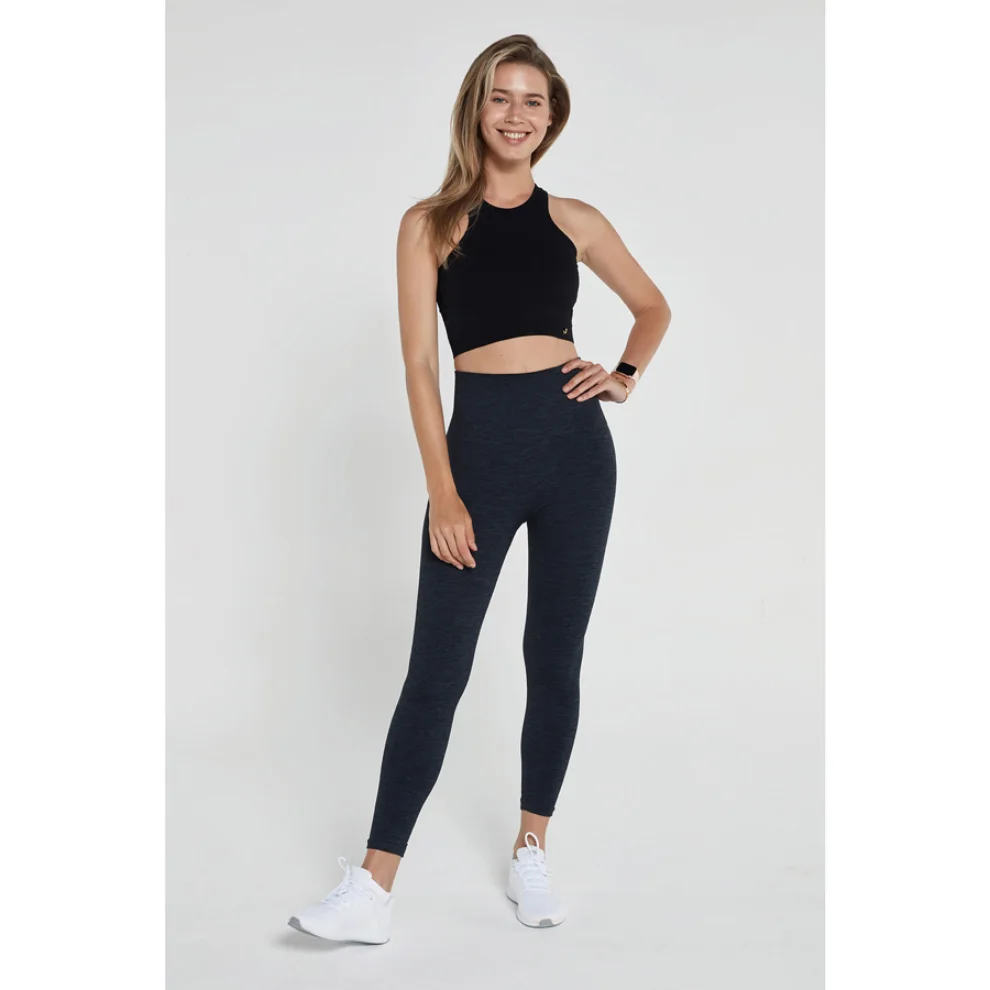 Jerf - Palmi Melange Patterned High Waist Leggings