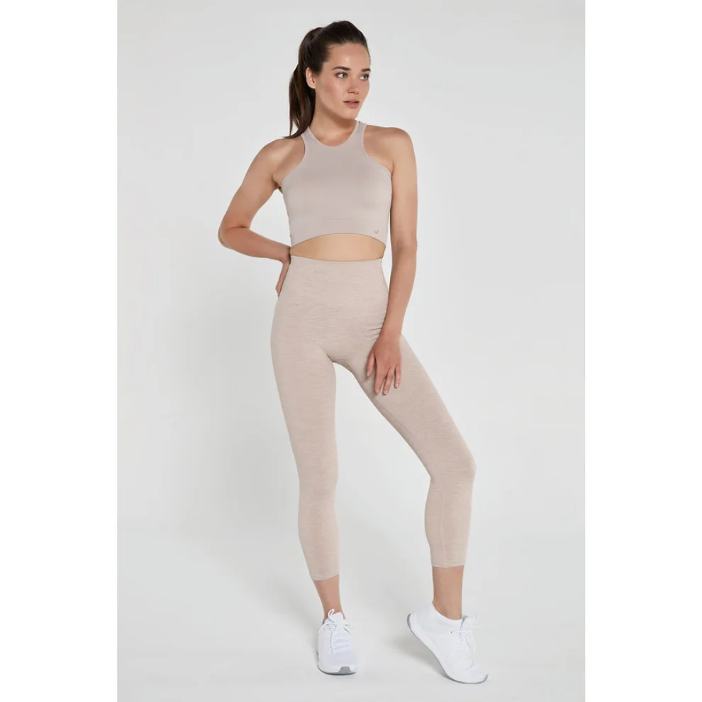 Jerf - Palmi Melange Patterned High Waist Leggings