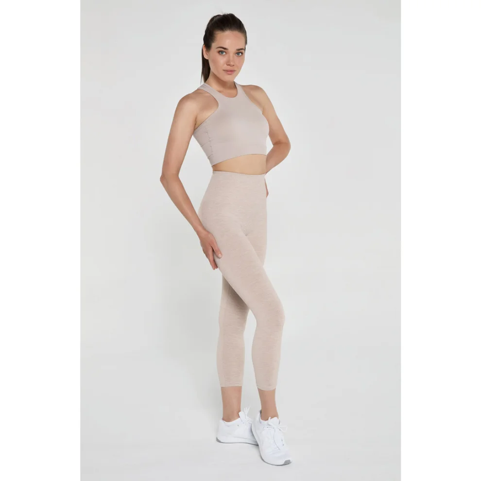 Jerf - Palmi Melange Patterned High Waist Leggings