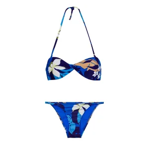 Twist Bikini Top-Tropical Blue