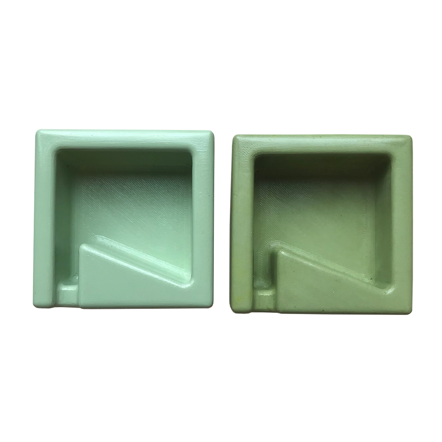 Green Concrete Ashtray Set Of 2