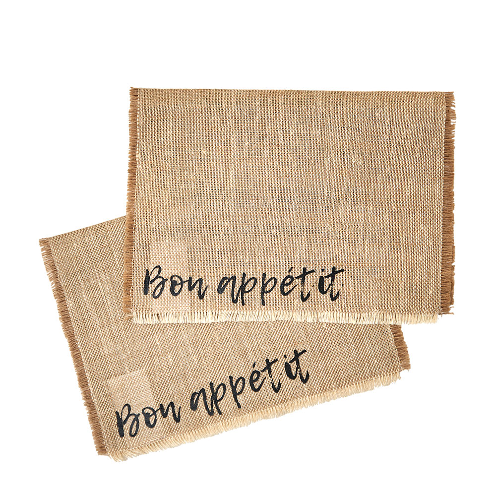 Bon Appetit Jute Set Of 2 Placemats