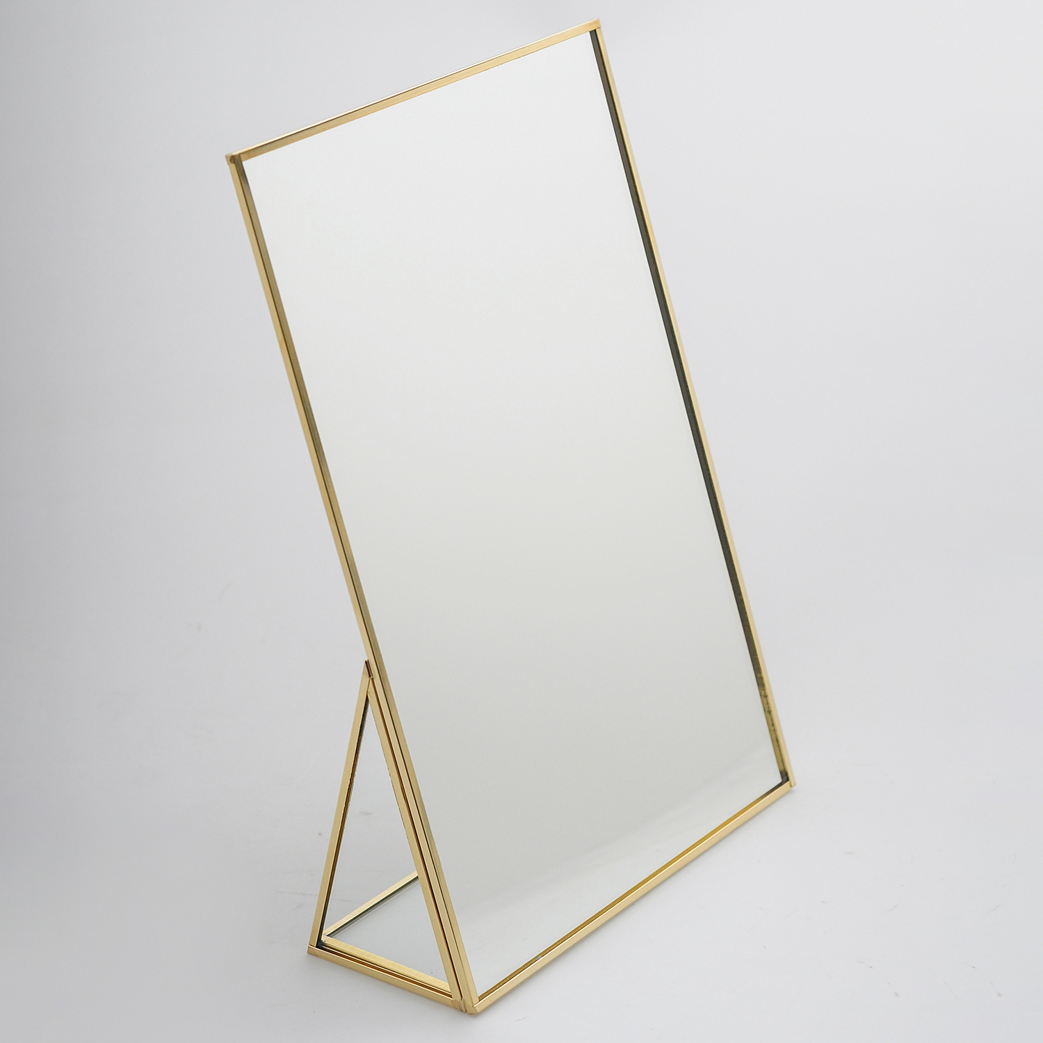 Brass Desktop Makeup Mirror