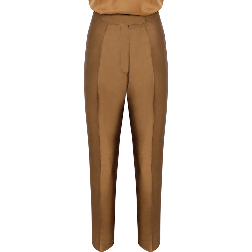 Silk Smokin Pant With Single Pleat