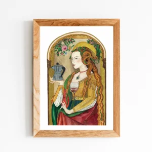 Mokapotlu Medusa Başlı Magdalalı Meryem - Art Baskı